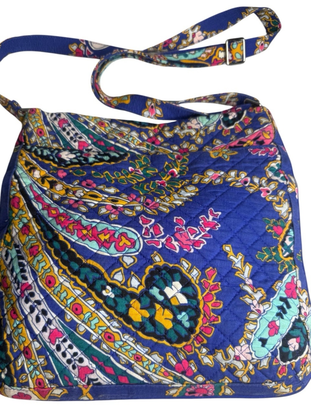 Vera Bradley Quilted Blue Paisley Crossbody Bag